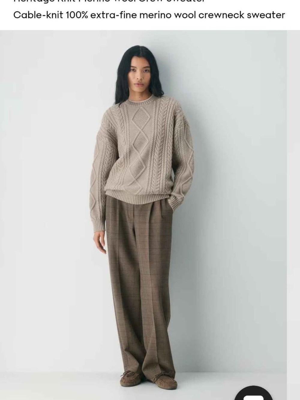 Aritzia Heritage Knit Cable Knit Sweater